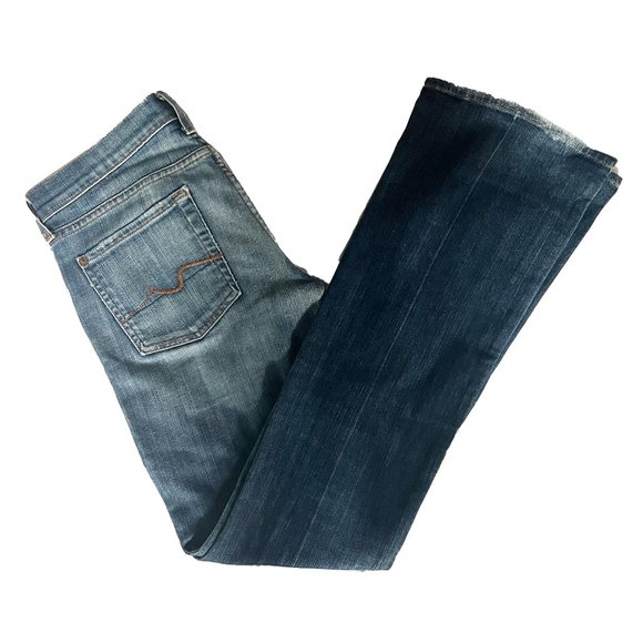 Vintage 7 Seven for All Mankind Flare Jeans Size 28 - Picture 4 of 8